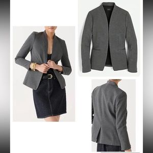 J Crew 365 Going Out Stretch Twill Slim Fit Blazer Jacket Gray SZ 6 Heather Dove